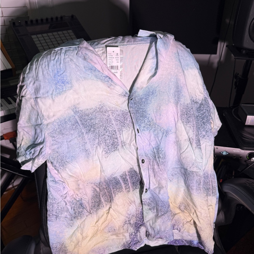 HUF Pastel Tie-Dye Casual Button Down Shirt